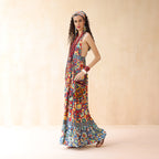 Rabia Crossover Braid Halter Dress