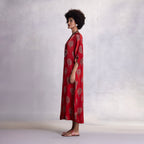 Raglan sleeve dress in modal satin fabric
