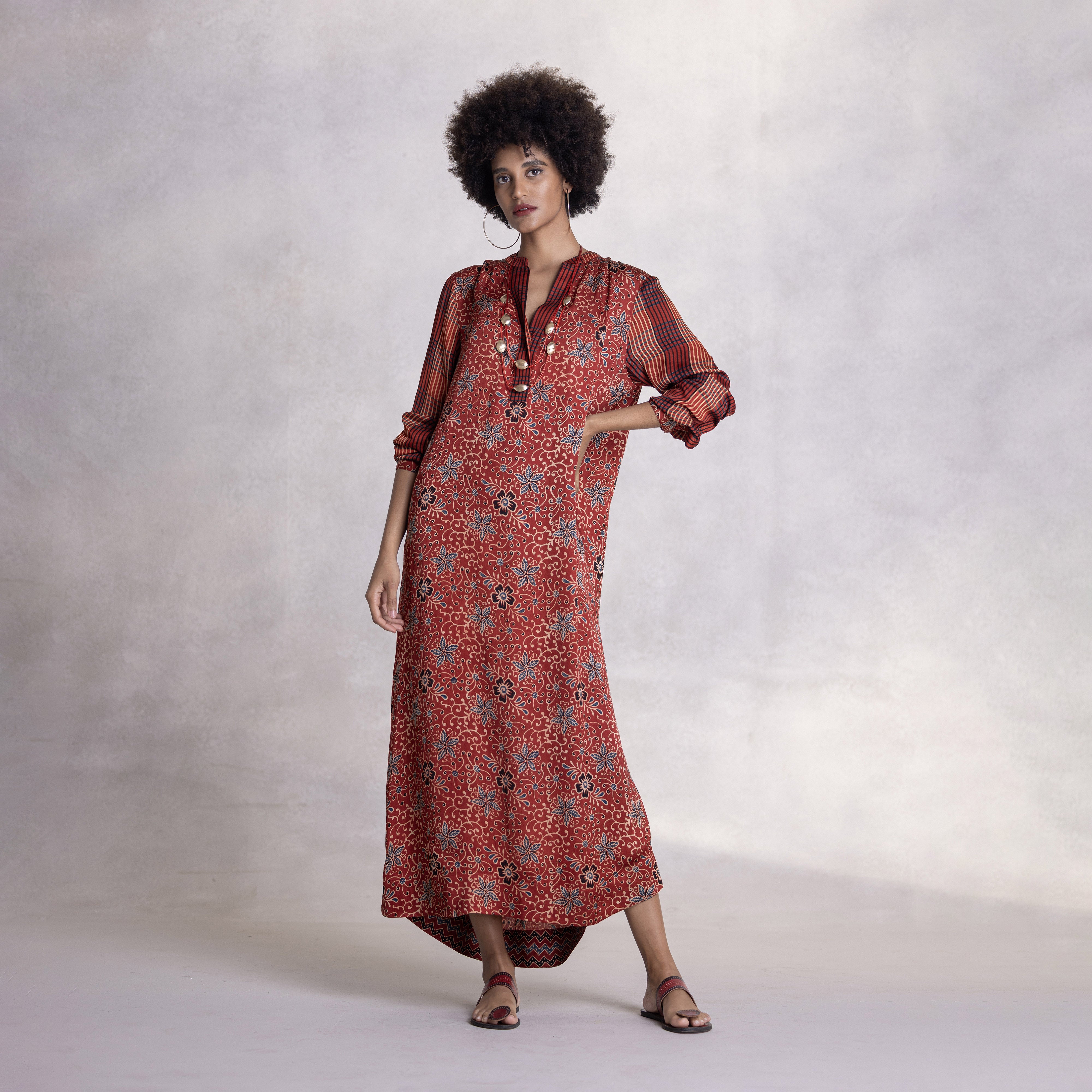 Payal Jain Amaira modal satin shirt dress
