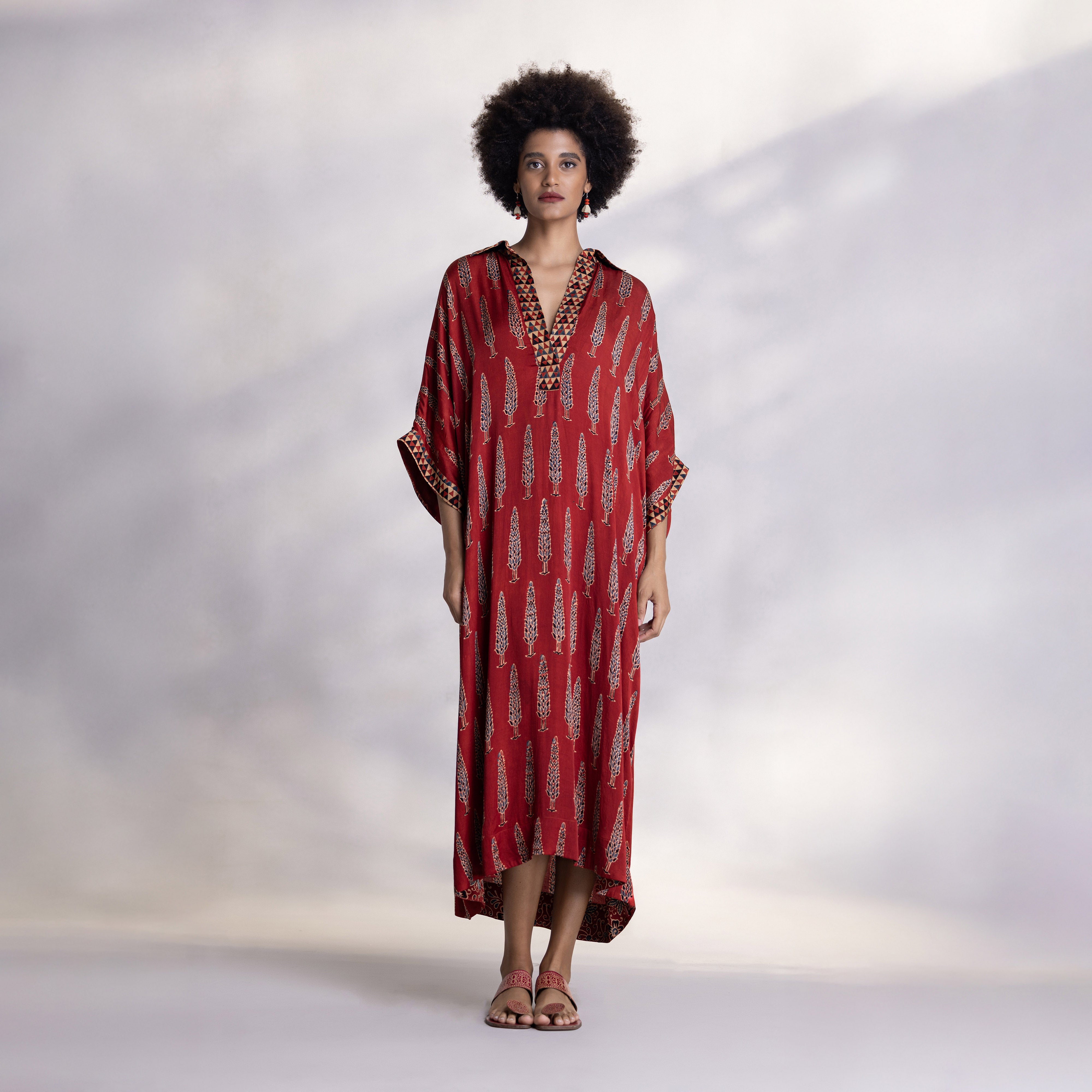 Payal Jain Radhika modal satin shirt dress