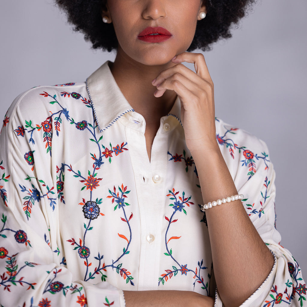 Embroidered Raglan Shirt