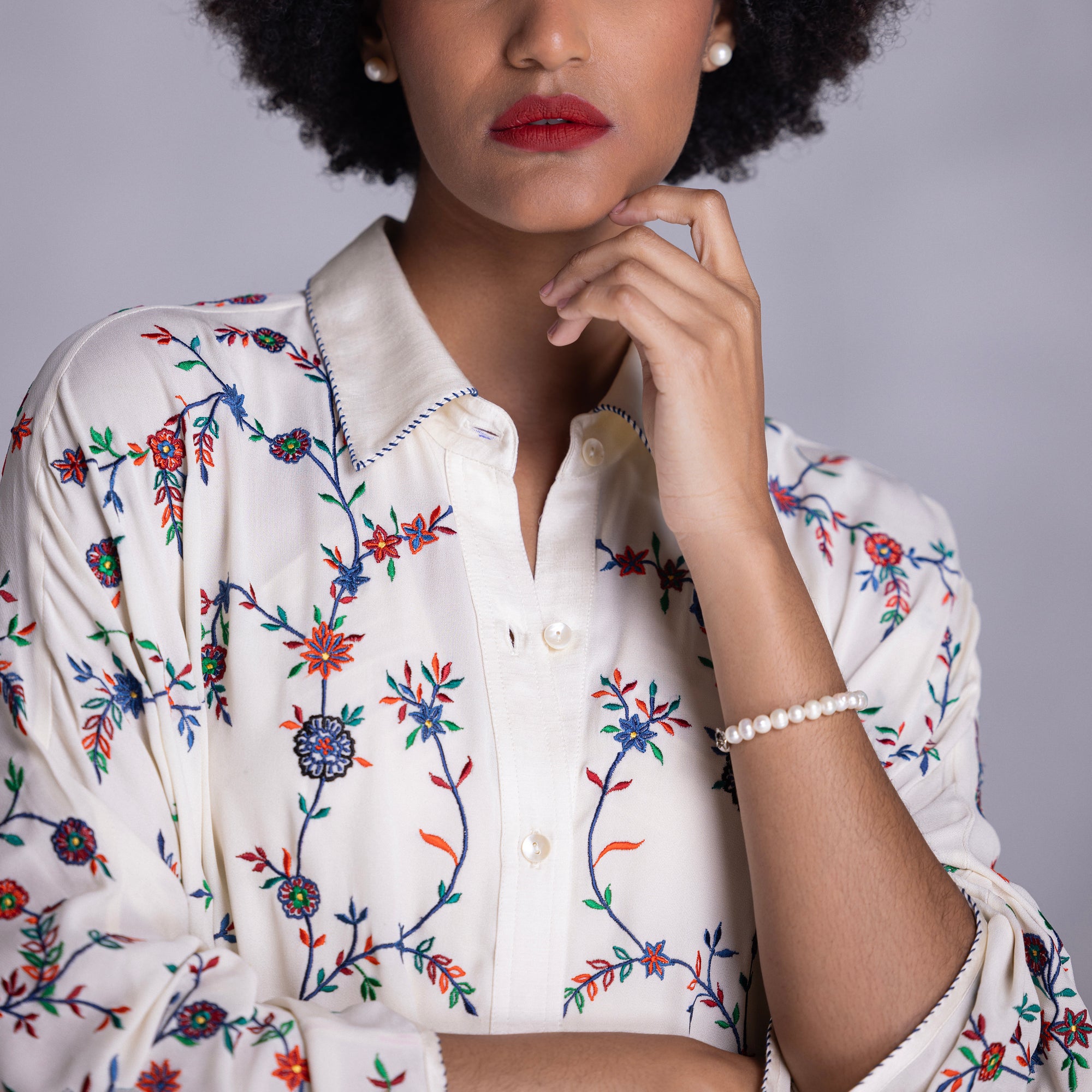 Embroidered Raglan Shirt
