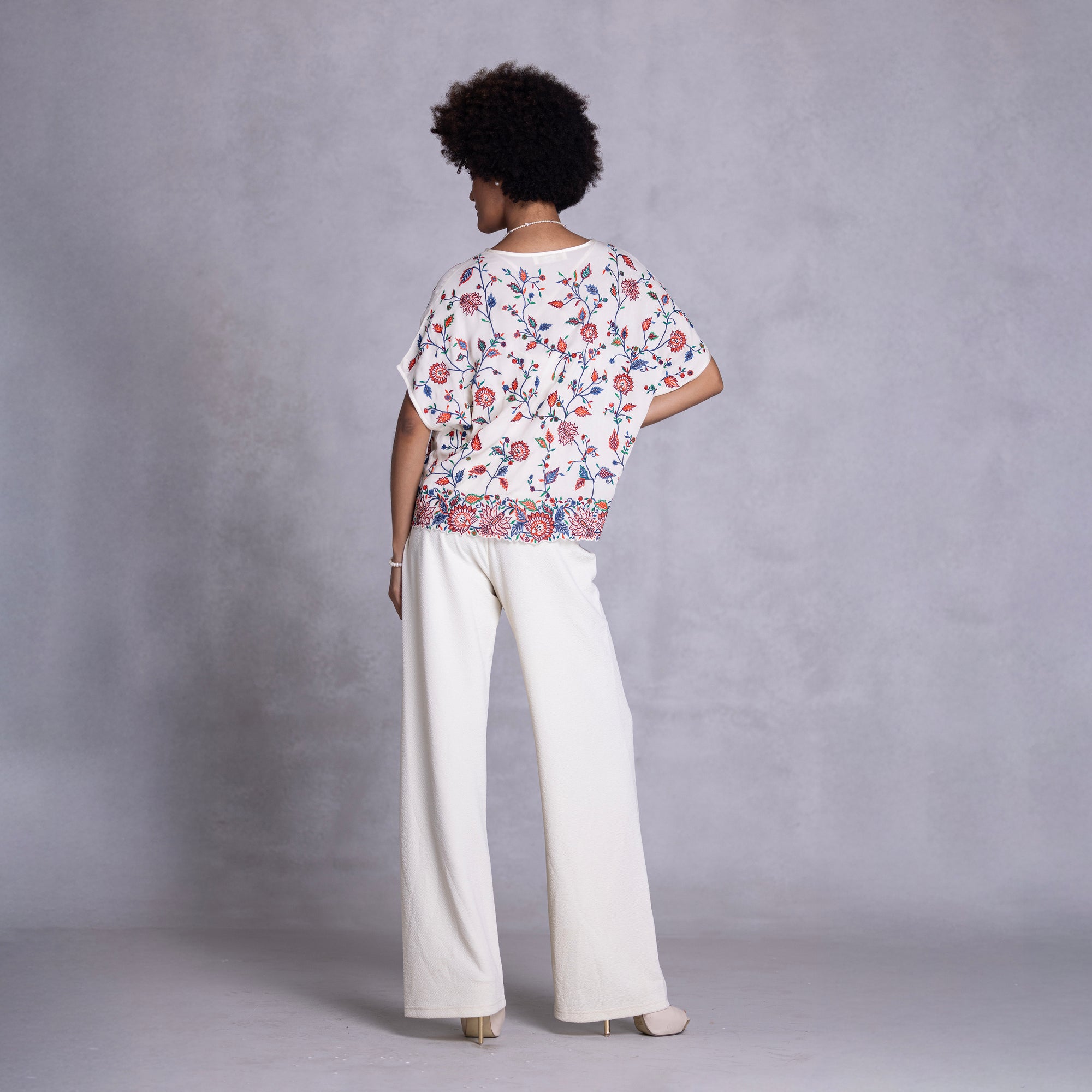 Embroidered Kimono Top