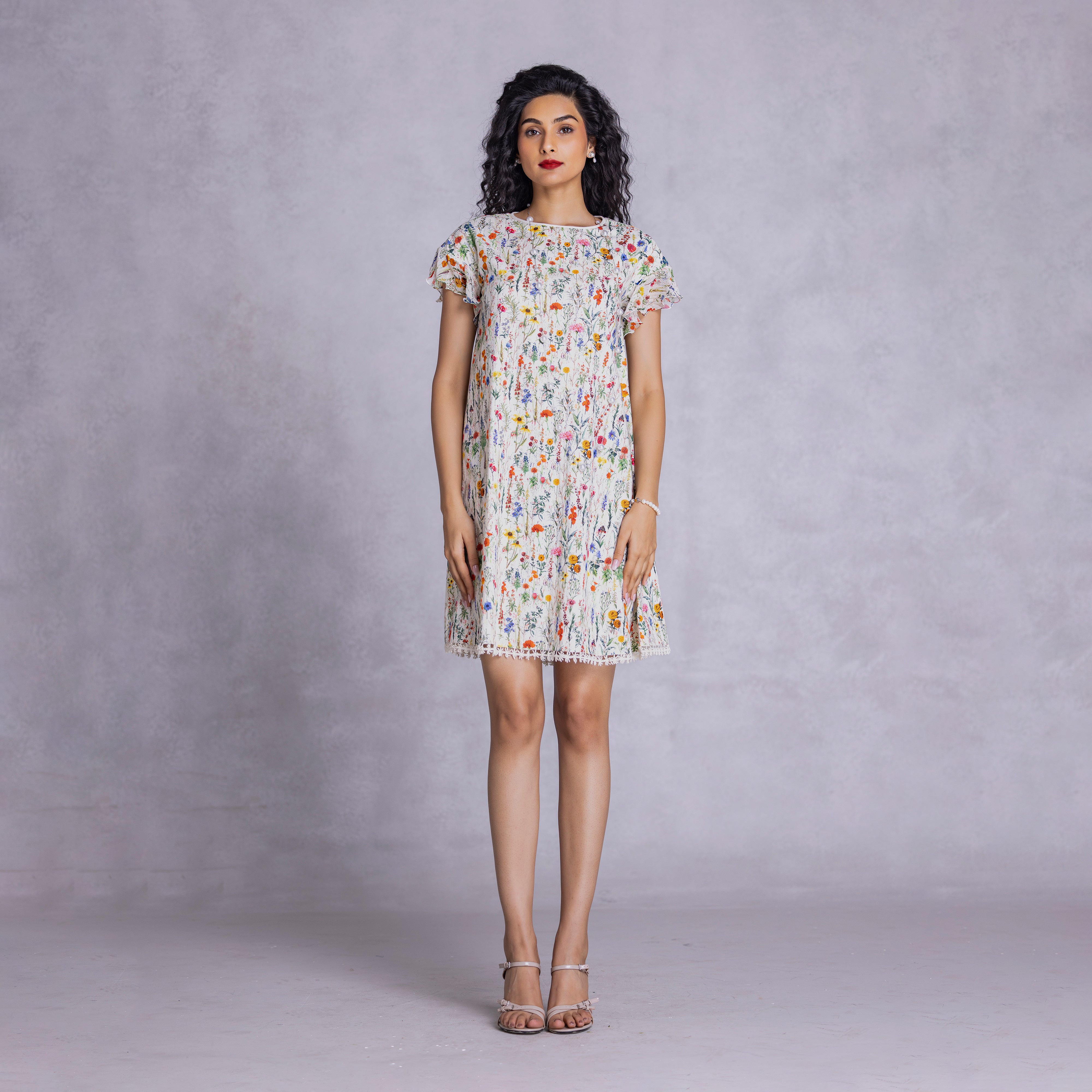 Payal Jain Sunflower cambric shift dress
