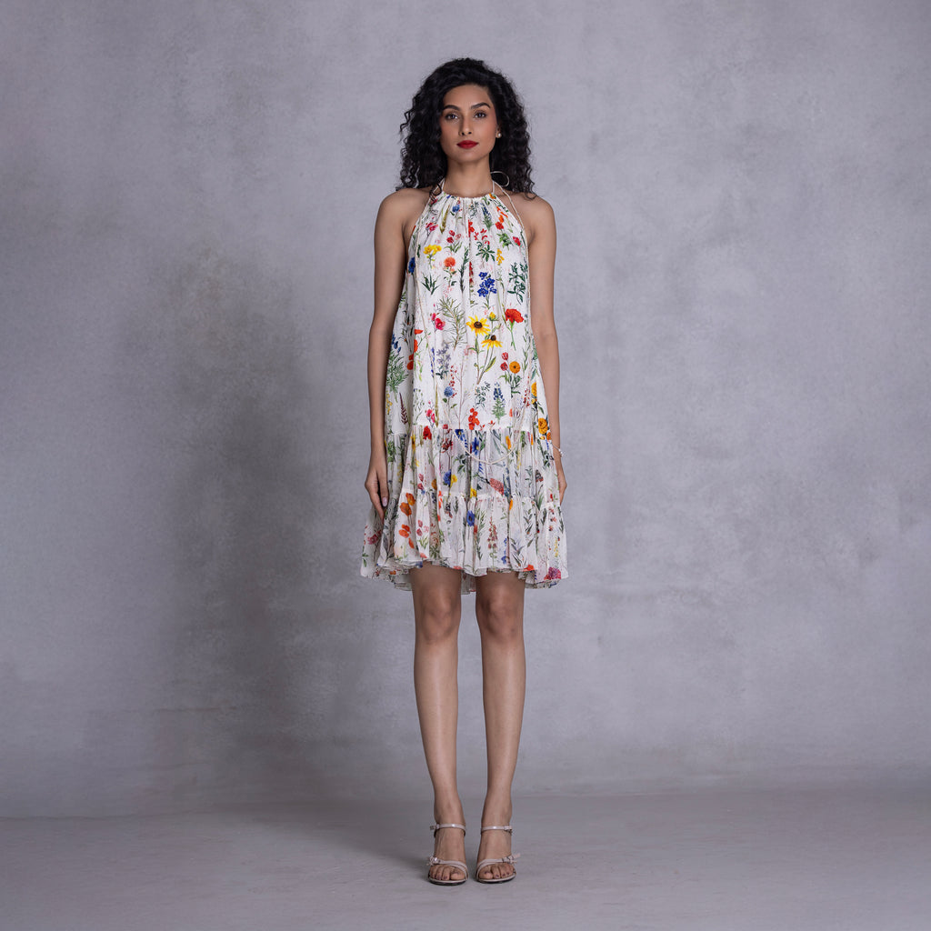  Payal Jain Petunia cambric and georgette halter dress