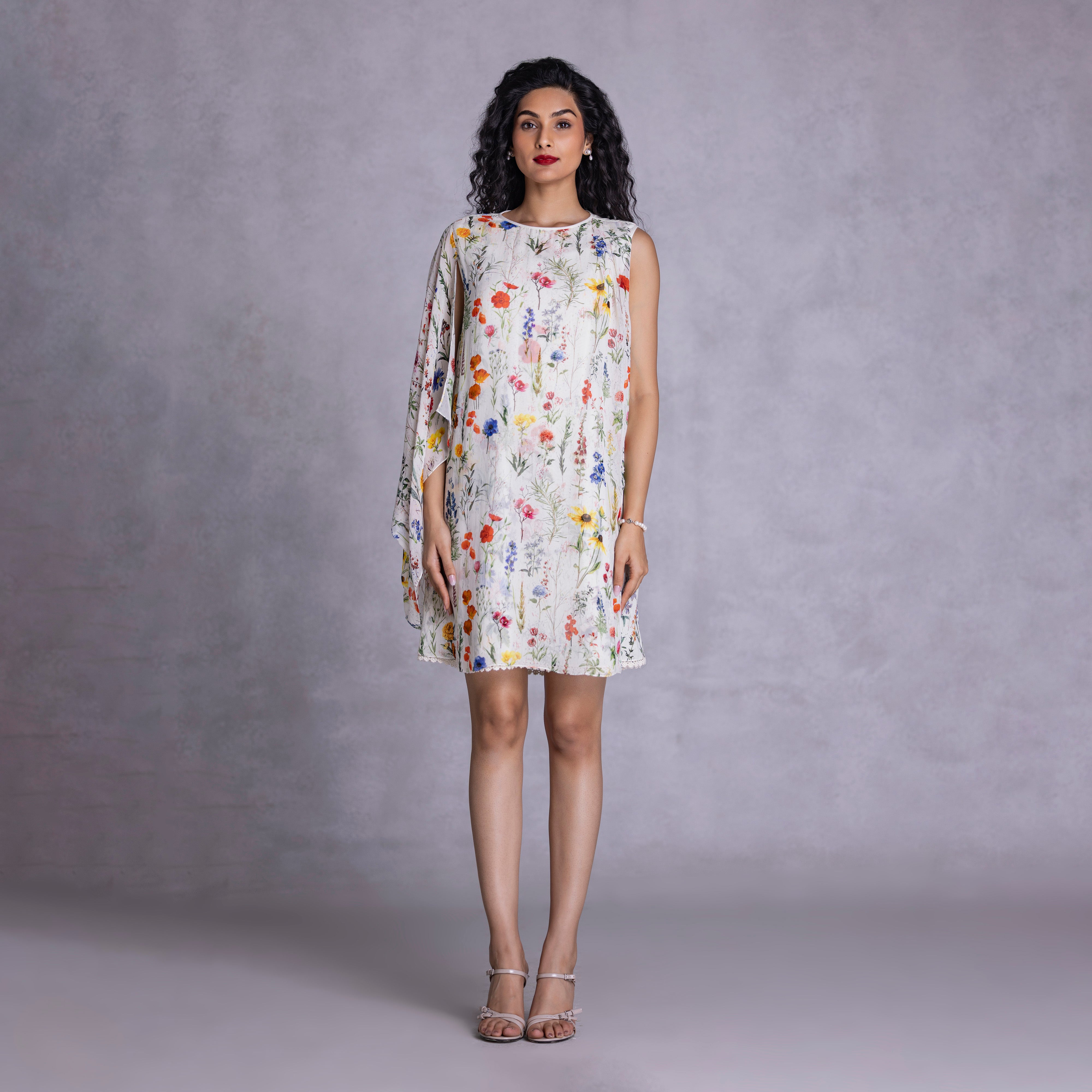 Payal Jain Amaryllis cambric and georgette shift dress