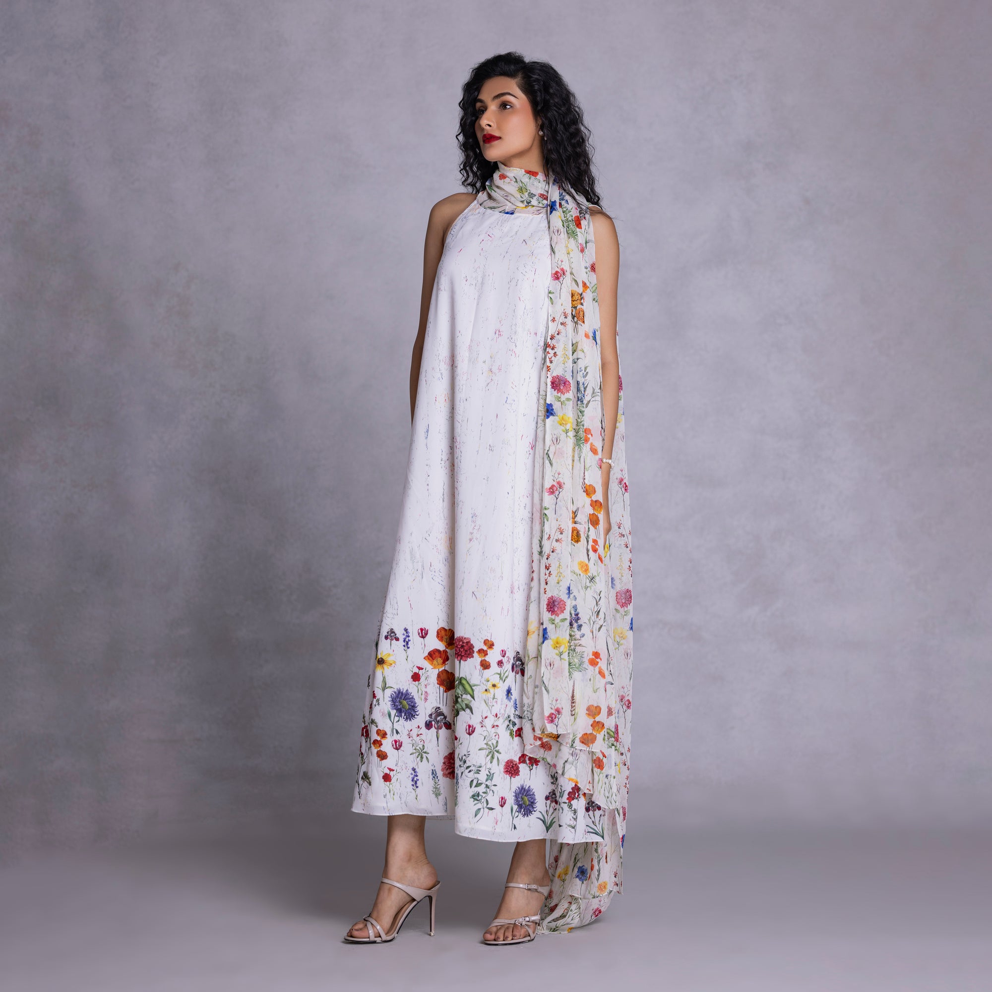 Iris Dress With Drape