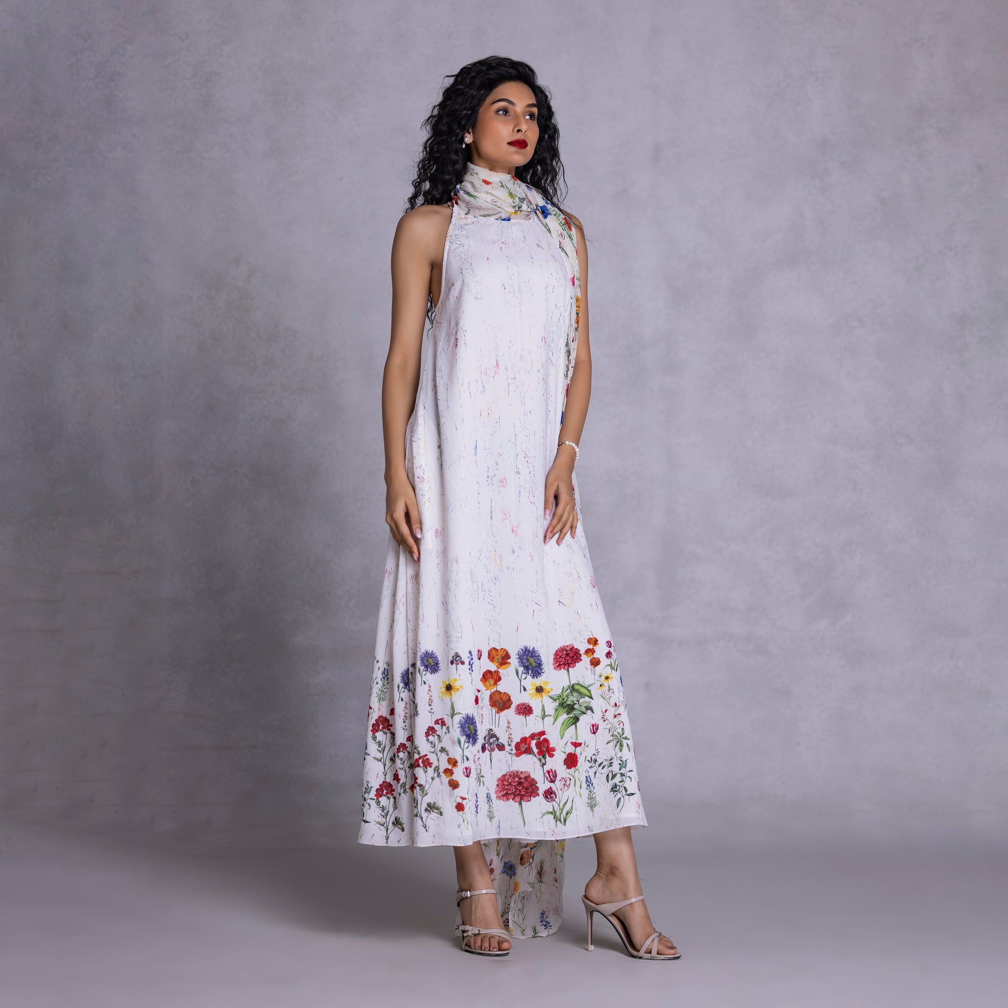 Iris Dress With Drape