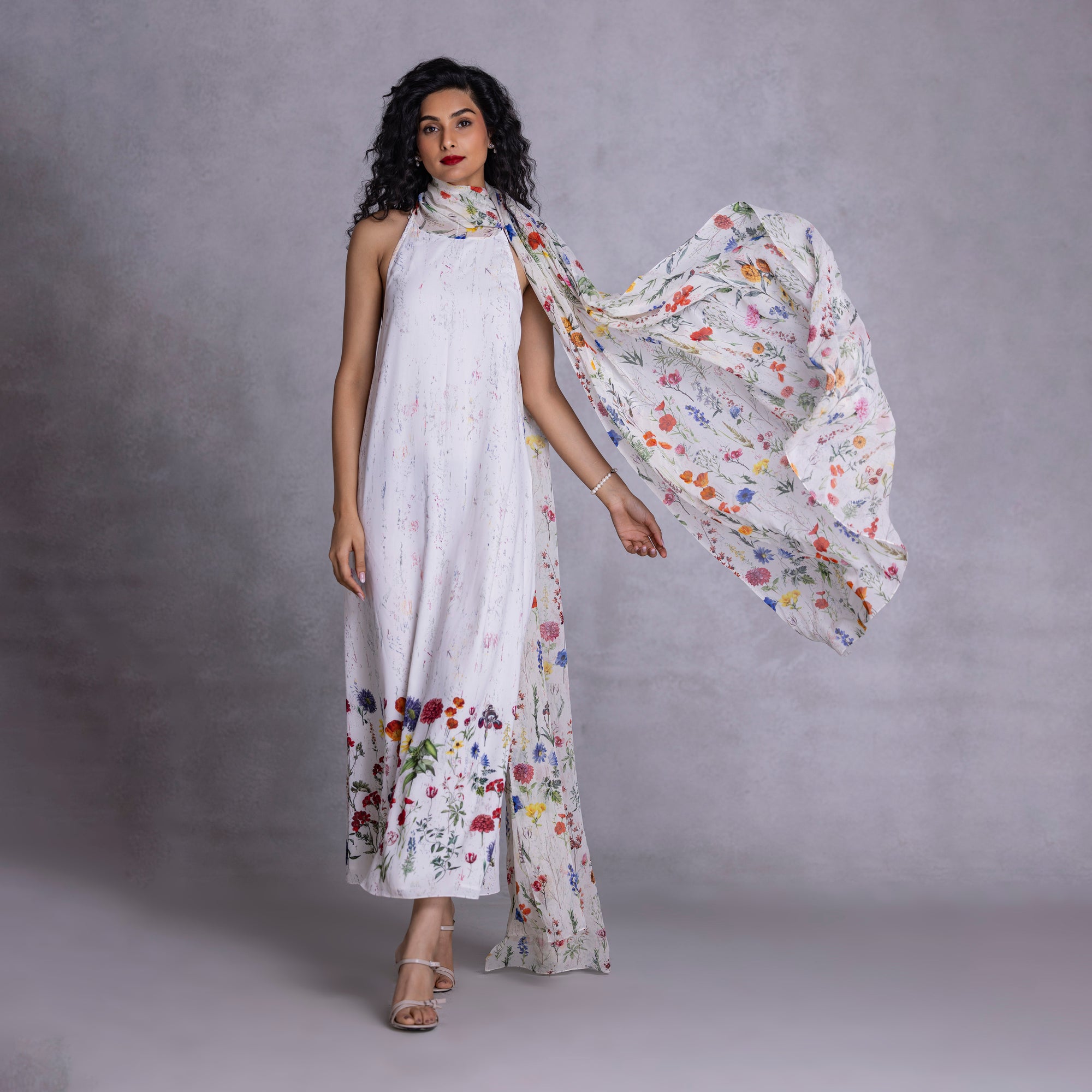 Iris Dress With Drape