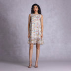 Payal Jain Rose cambric shift dress with ruffle detail
