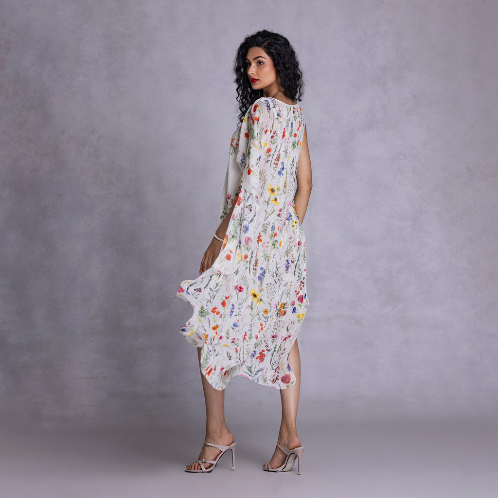 Front-lined shift dress showing clean structure
