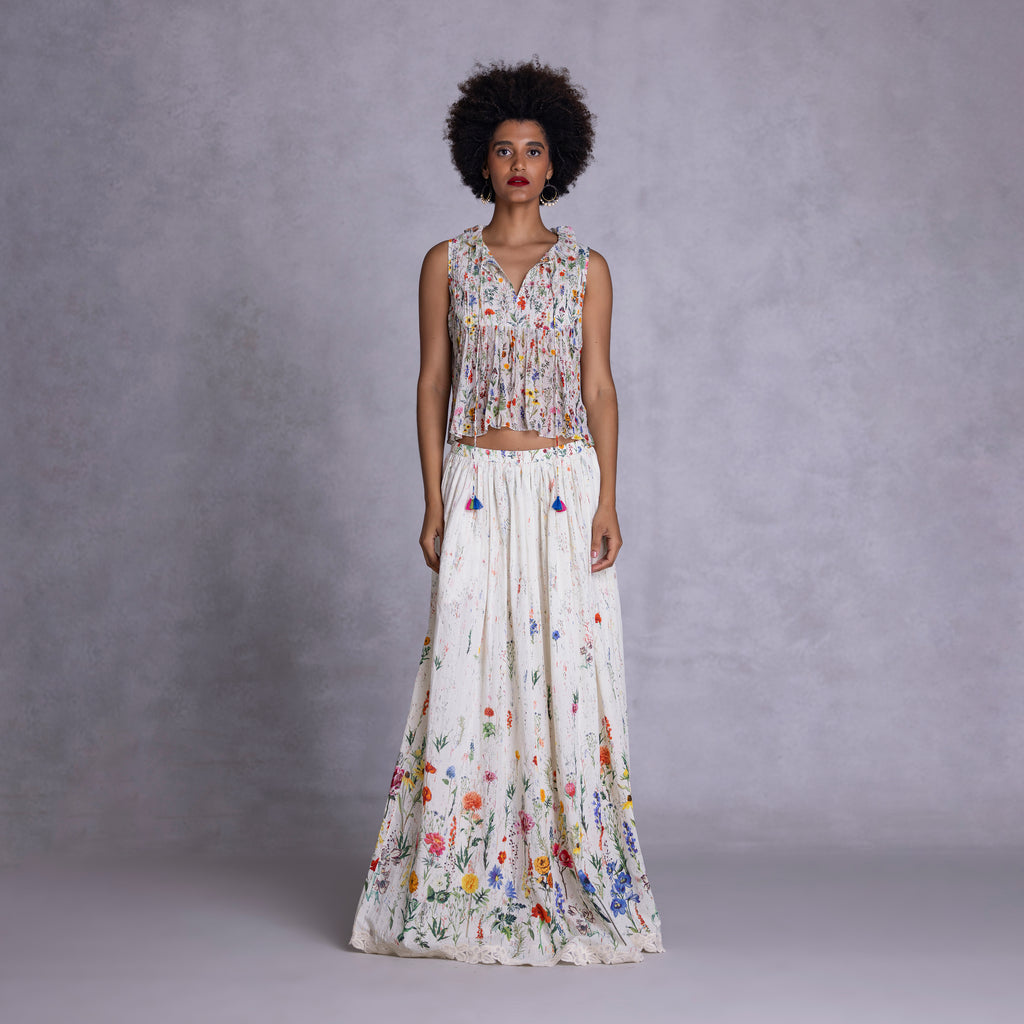  Payal Jain Dahlia cambric A-line skirt
