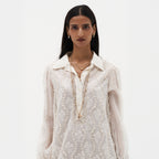 Annette Embroidered Shirt Dress