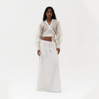 Sylvie Chikankari Wrap Top