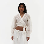 Sylvie Chikankari Wrap Top