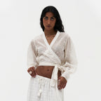 Sylvie Chikankari Wrap Top