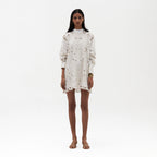 Embroidered Cutwork Shirt Dress