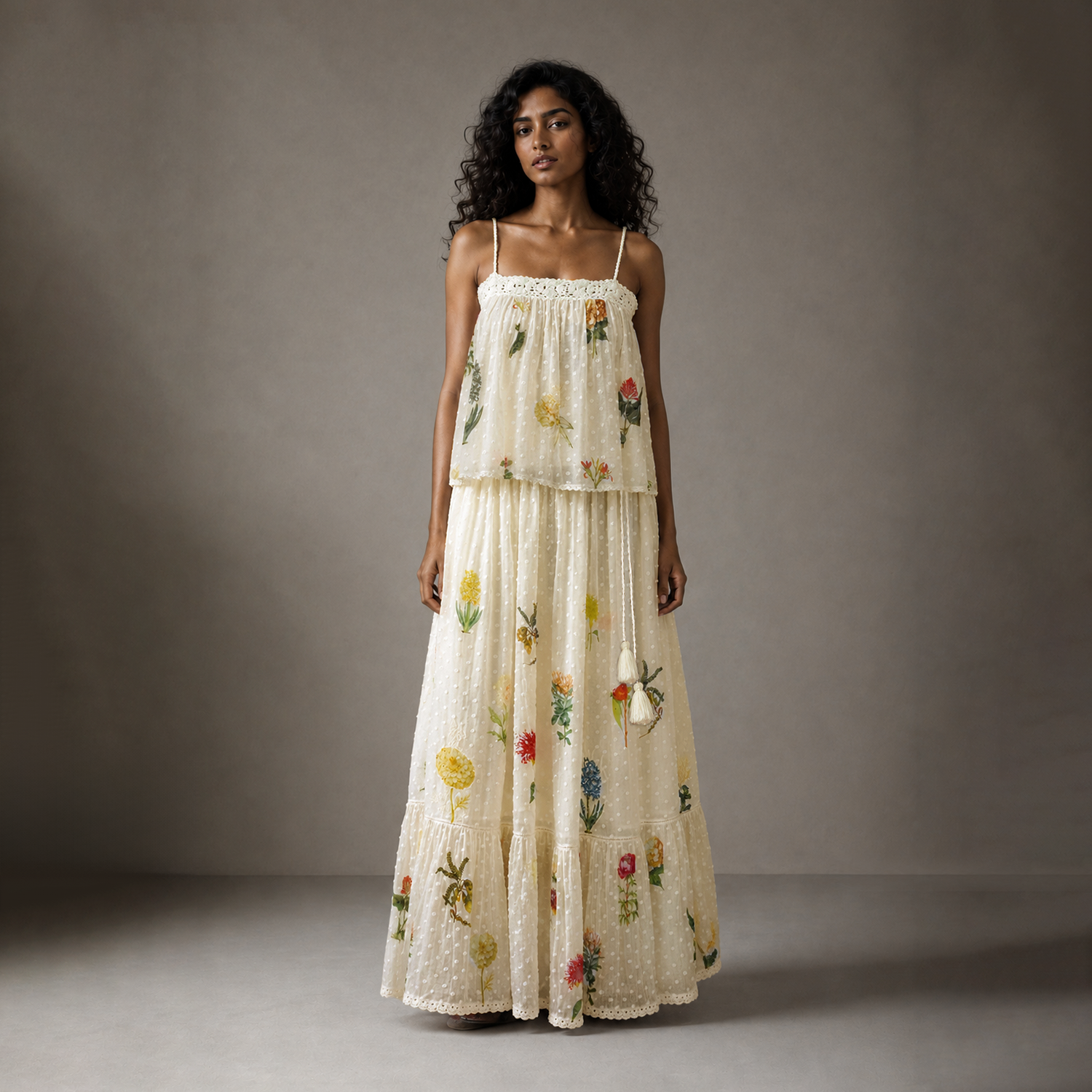 Eugenia Tiered Embroidered Skirt