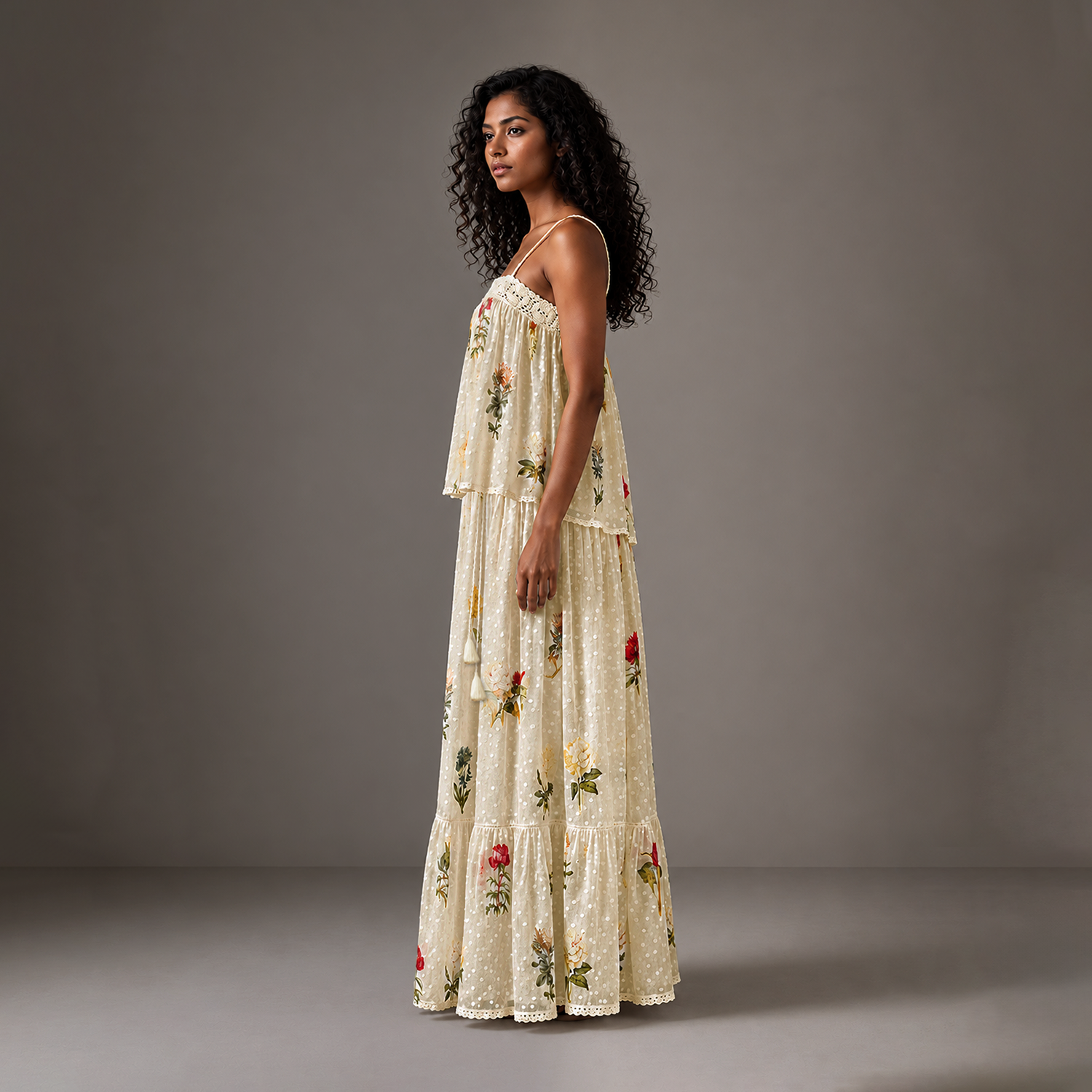 Eugenia Tiered Embroidered Skirt