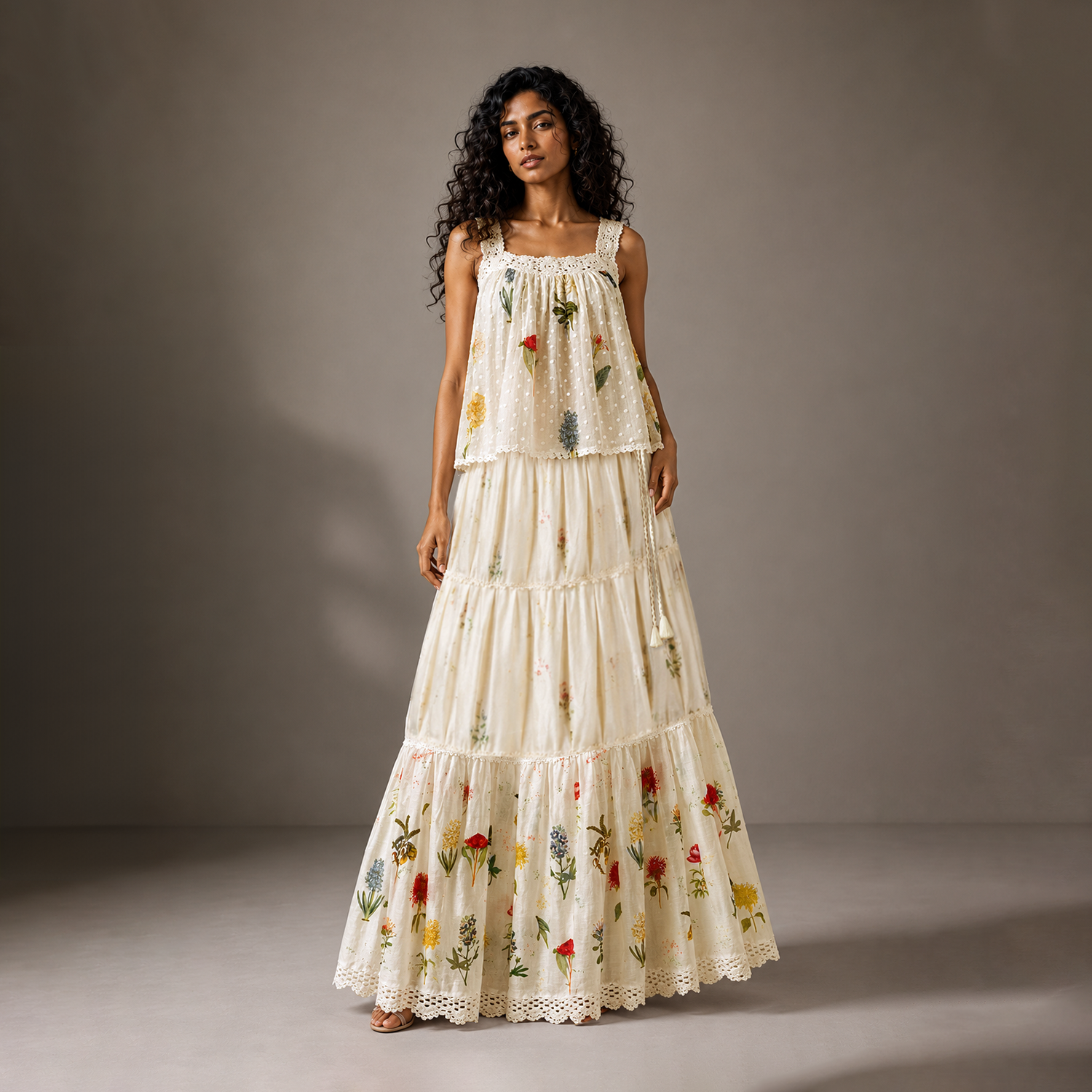 Noemi Tiered Long Skirt