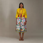 Andrea Gathered Short Skirt Jungle Trail Print