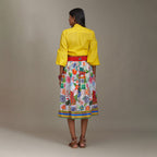 Andrea Gathered Short Skirt Jungle Trail Print