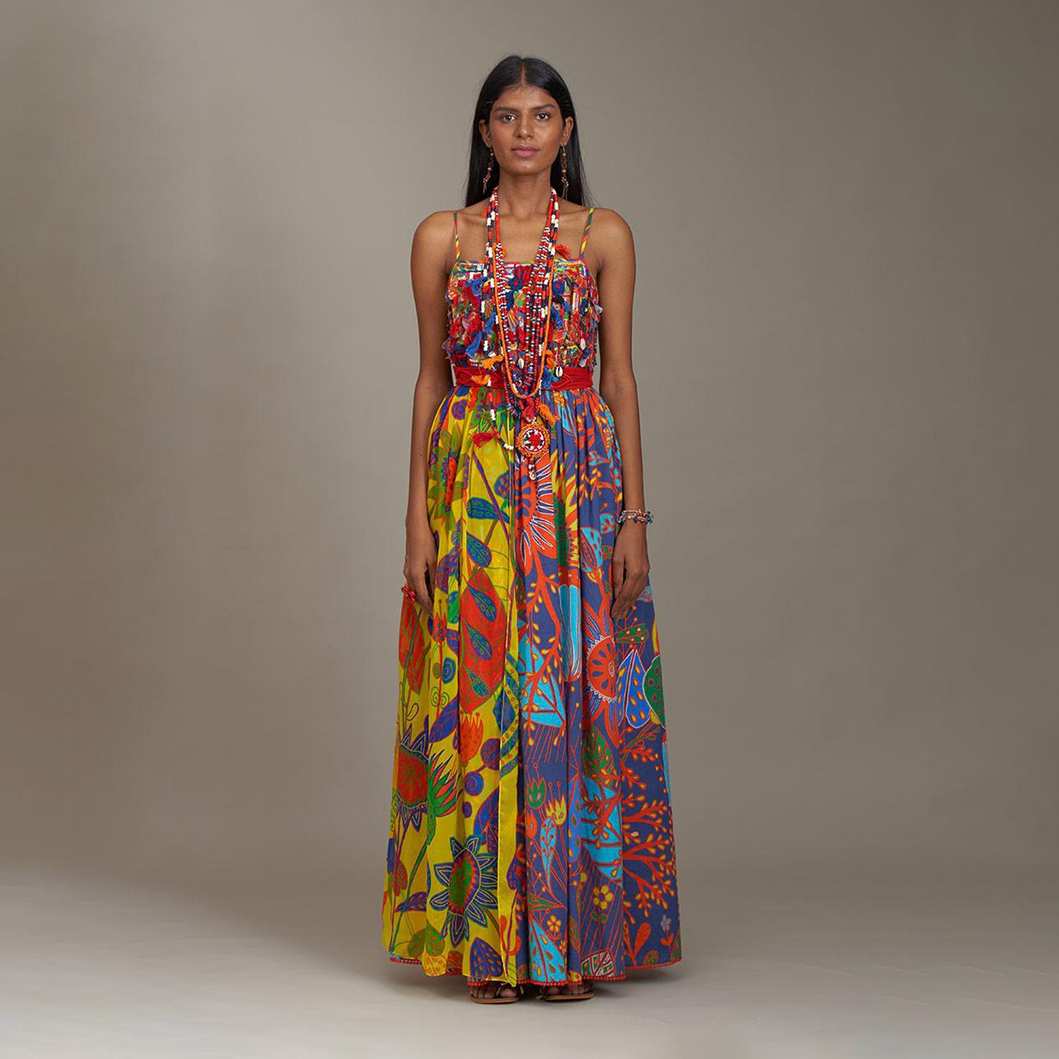 Anna Corset Spagetti Dress Forest Wonderland