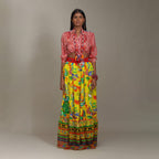 Arya Tiered Maxi Skirt Bird Family