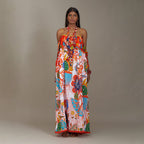 Athena Spagetti Tent Dress White Forest Wonderland
