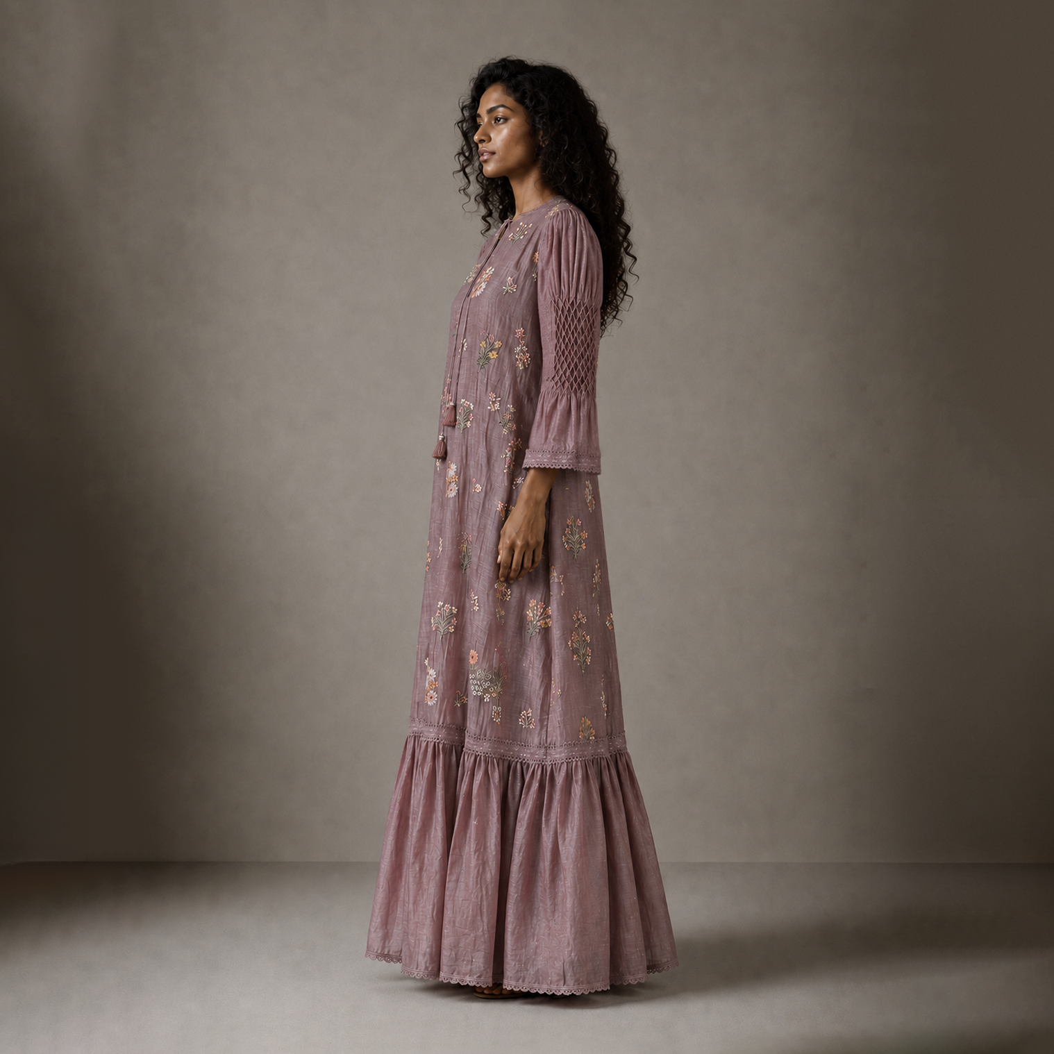 Bohemian Folk Maxi Dress