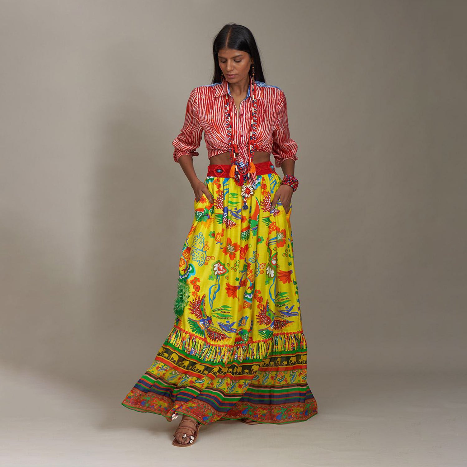Elsie Poet's Shirt Shibori Multicolor