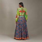 Elsie Tie Up Poetess Blouse Shibori Circle