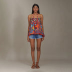 Hayden Baby Doll Corset Top Forest Wonderland