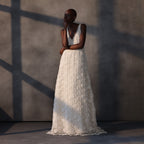 Ethereal Whispers – Guipure Cutwork Lace Gown