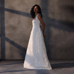 Seraphic Bloom – Appliqué Lace Gown