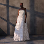 Celestial Bloom – Sculpted Taffeta Gown