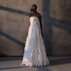 Celestial Bloom – Sculpted Taffeta Gown