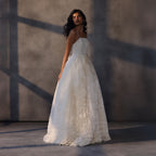 Lunar Serenade – Textured Taffeta Corset Dress