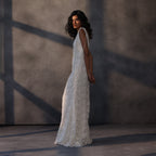 Silent Moon – Bejeweled Guipure Lace Gown