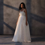 Ivory Eclipse – Handcrafted Taffeta Gown
