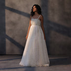 Ivory Eclipse – Handcrafted Taffeta Gown