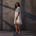 Winter Bloom – Cutwork Appliqué Lace Dress