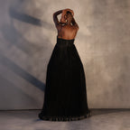 Obsidian Majesty – Honeycomb Taffeta Gown