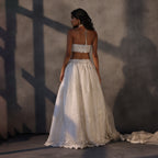 Frosted Petals – Voluminous Cutwork Lace Skirt