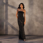 Onyx Reverie – Beaded Corset Gown