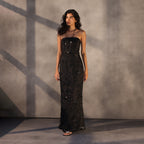 Onyx Reverie – Beaded Corset Gown
