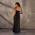 Onyx Reverie – Beaded Corset Gown