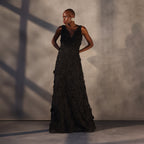 Veil of Shadows – Guipure Lace Gown