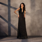 Eclipse of Echoes – Chikankari Embroidered Gown
