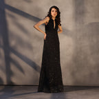 Eclipse of Echoes – Chikankari Embroidered Gown